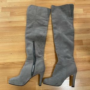 Used size 6.5 Gray Steve Madden Over the Knee Boots.